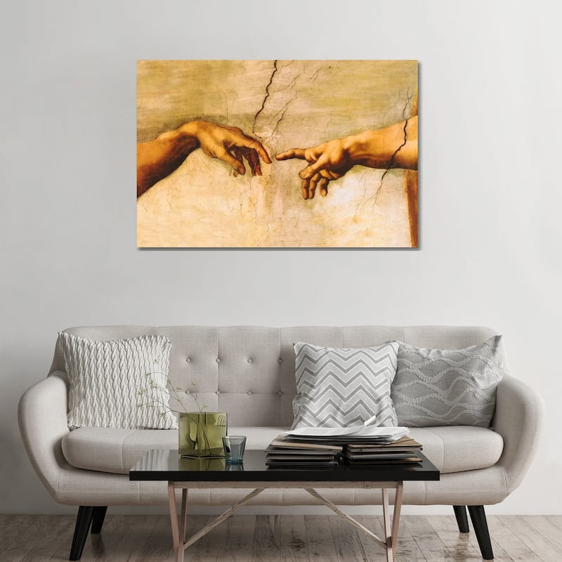 iCanvas "The Creation of Adam, C.1510" by Michelangelo Canvas Print - 32x48x1.5