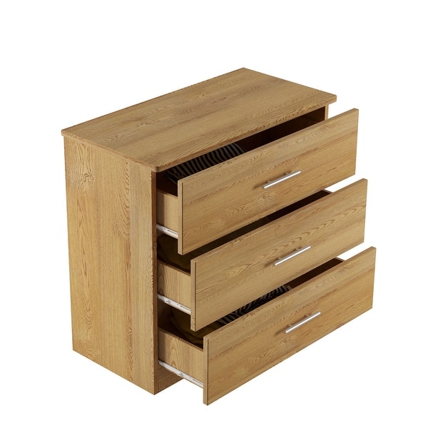 Milford Solid Wood Oak 3 Drawer Chest Overstock 31323789