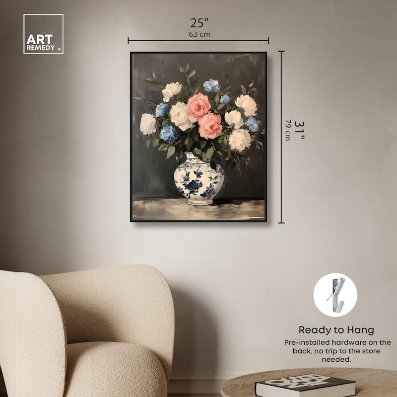 Classic Bouquet Canvas by Art Remedy