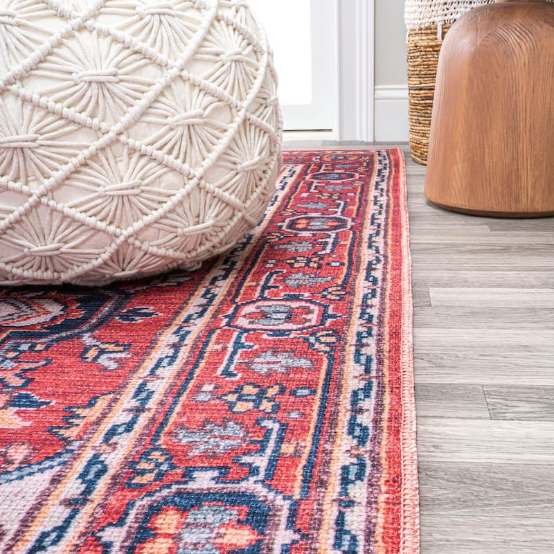 JONATHAN Y Cirali Ornate Large Medallion Machine Washable Area Rug