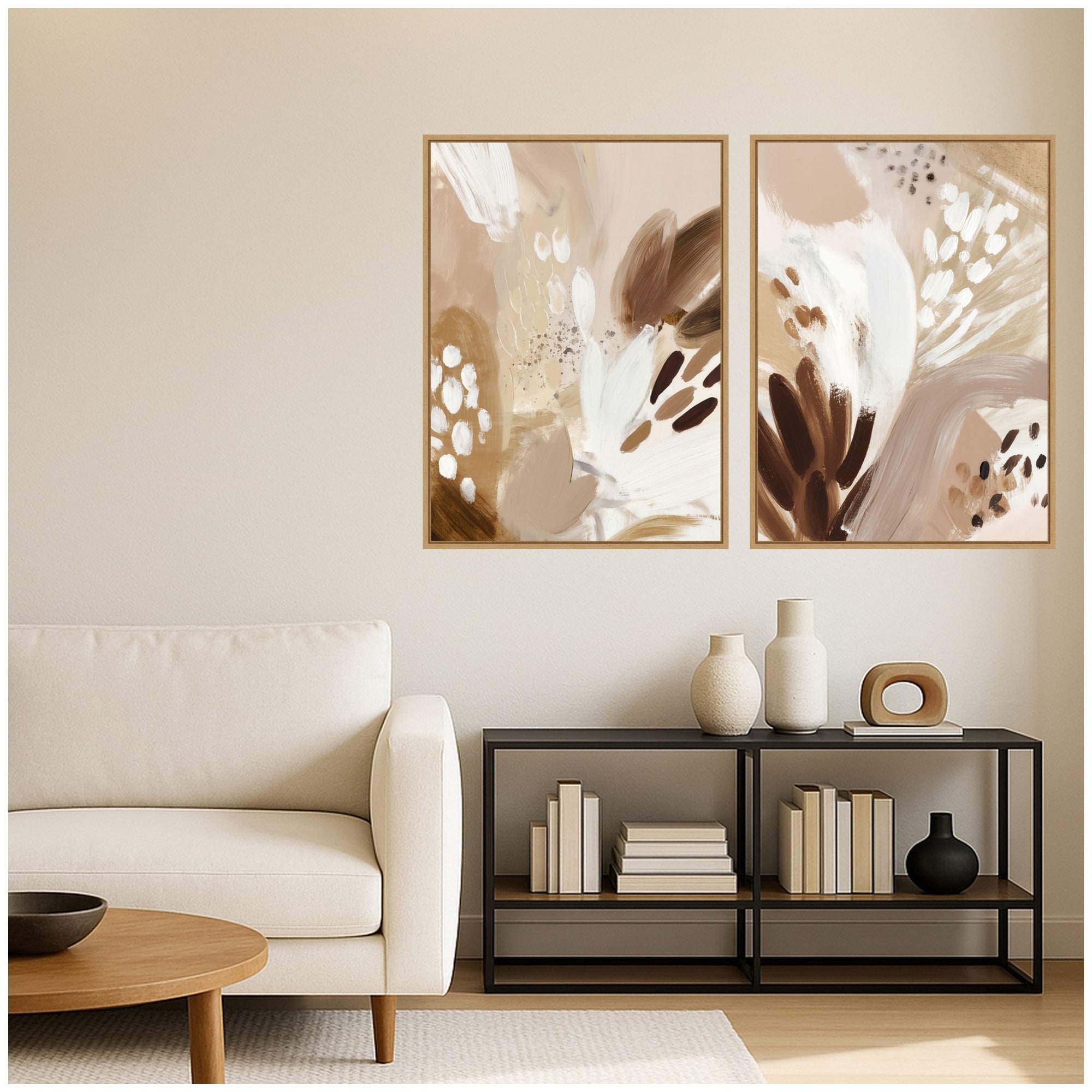 Kate and Laurel Botanical Splash I & II 2 Piece Framed Canvas Wall Art Set by Amy Lighthall