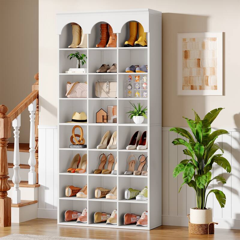 8-Tier Freestanding Shoes Rack Organizer with 24 Cubbies
