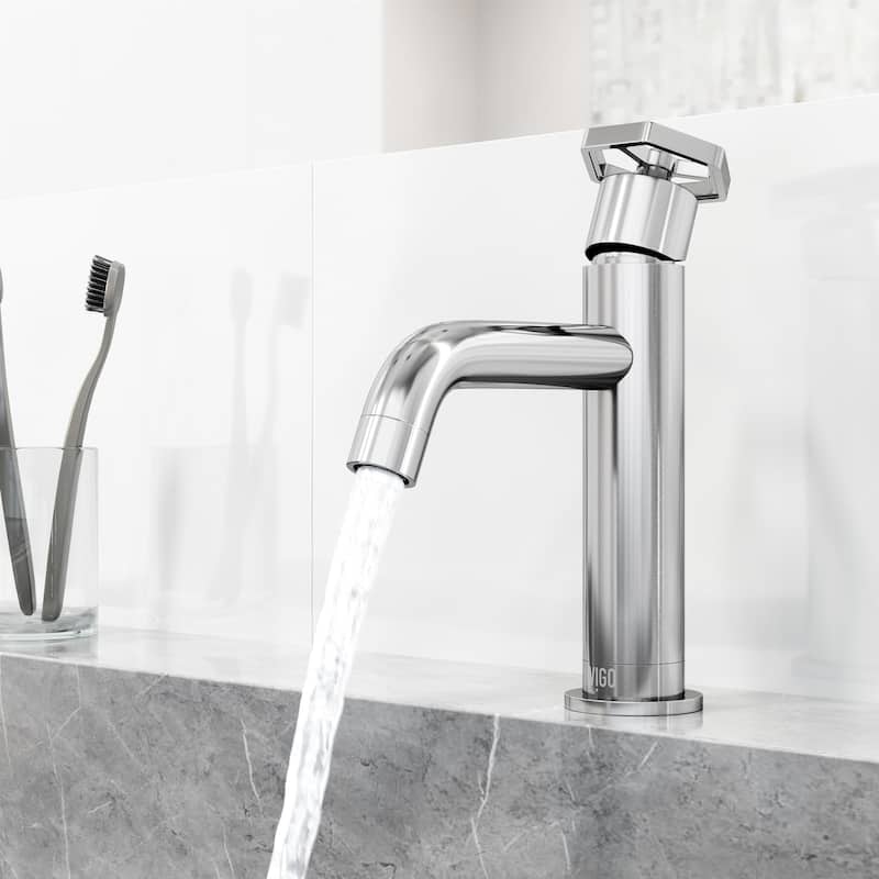 VIGO Ruxton 8" H Single Handle Single Hole Bathroom Faucet