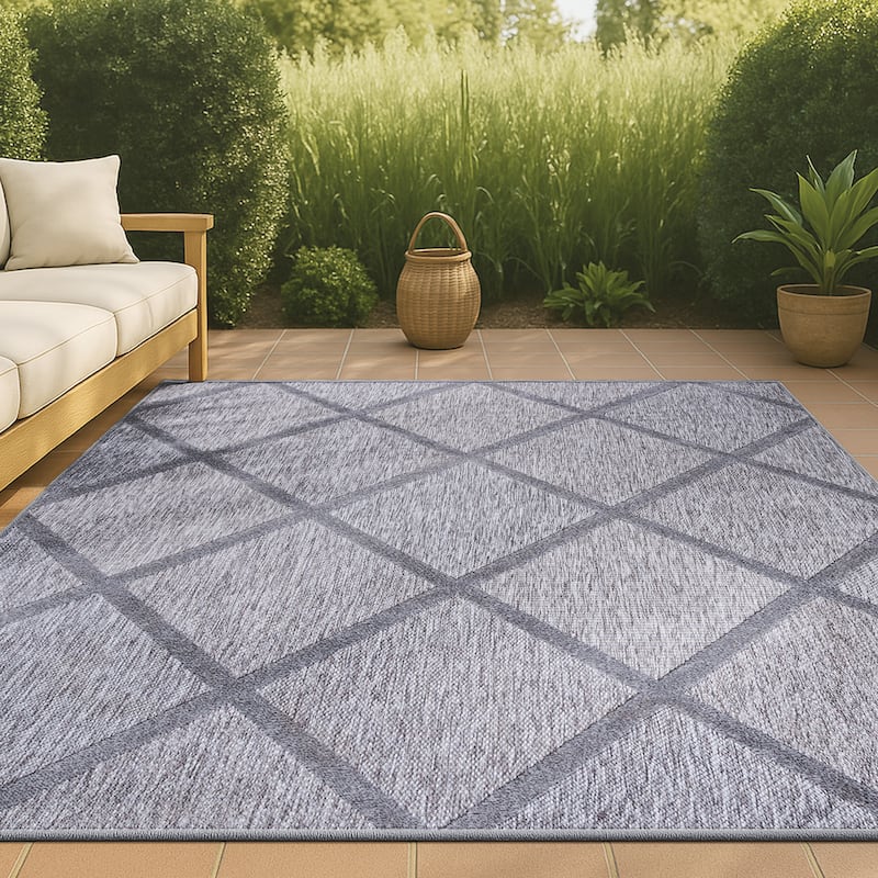 JONATHAN Y Talaia Diamond Trellis Indoor/Outdoor Area Rug