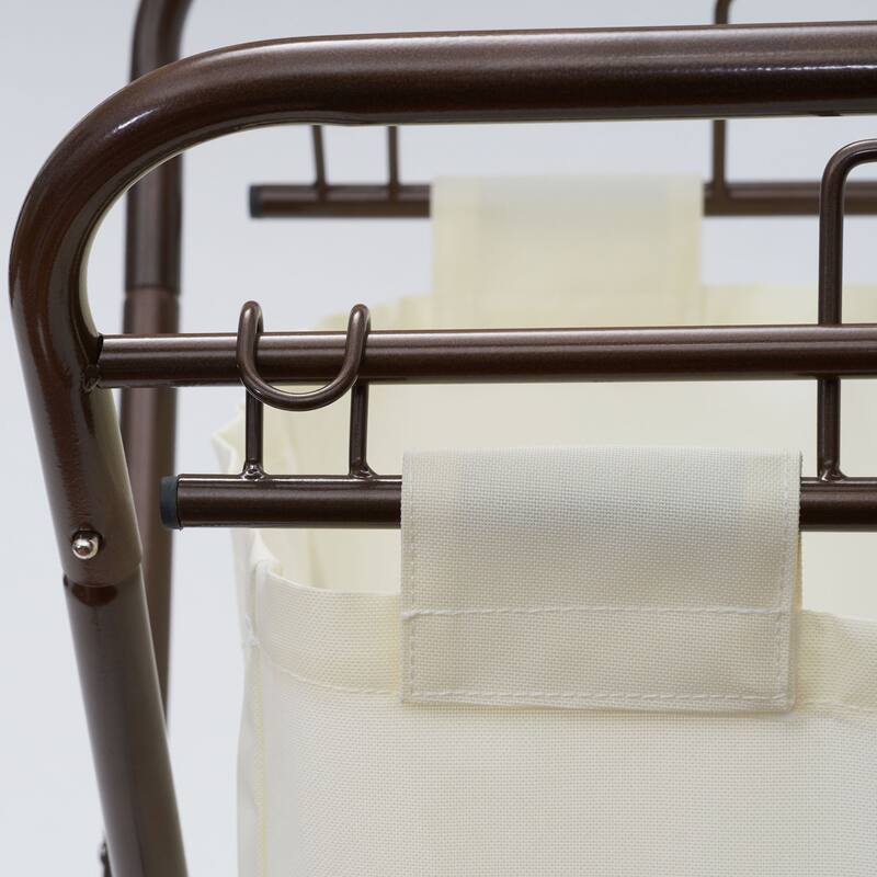 Household Essentials Rolling Laundry Hamper with Velcro Fasteners