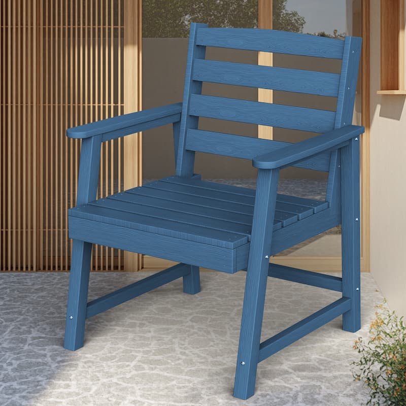 HDPE Outdoor All-weather chair, suitable for multiple scenarios - Blue
