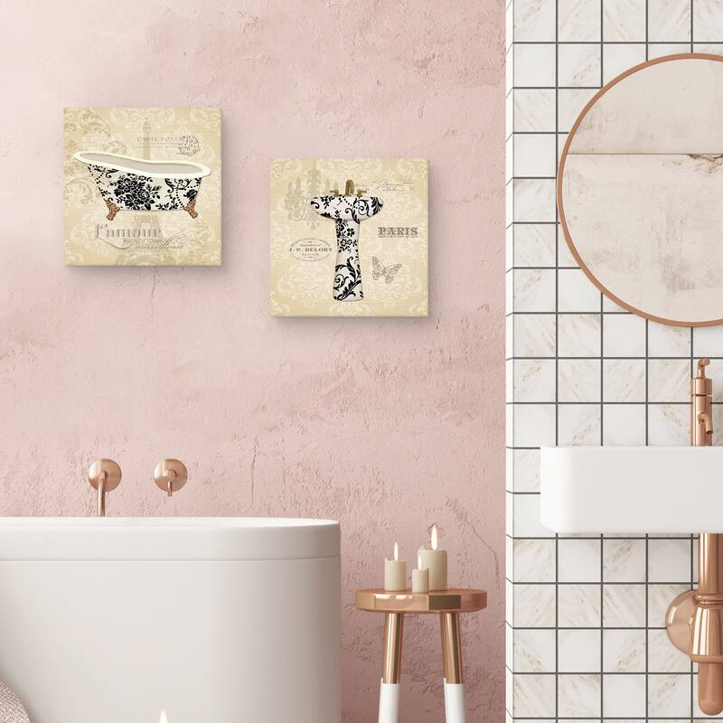 Paris Bath by Willowbrook Fine Art S/2 by Willowbrook Fine Art Canvas Art Prints