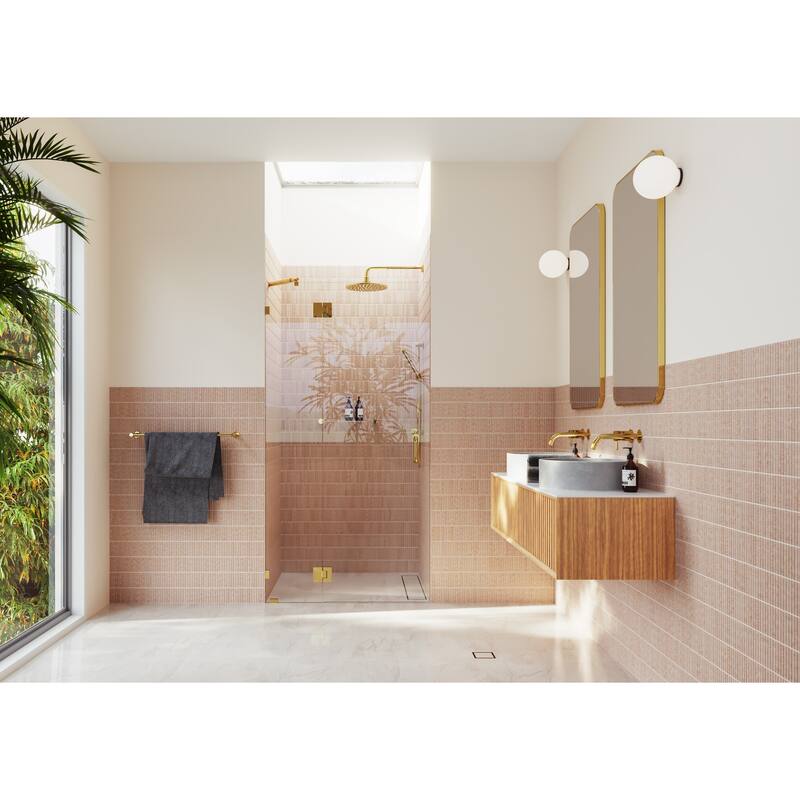 Glass Warehouse 78" x 36.75" Frameless Shower Door - Glass Hinge