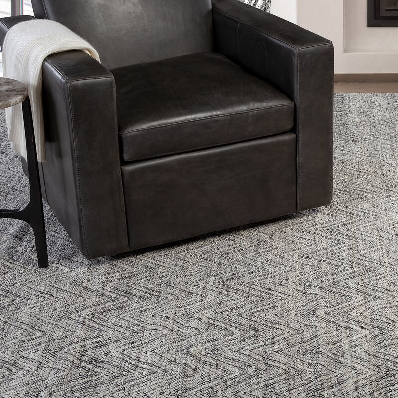 Ben Soleimani Ceyah Flatweave Wool and Linen Rug - 6' x 9' - Silver