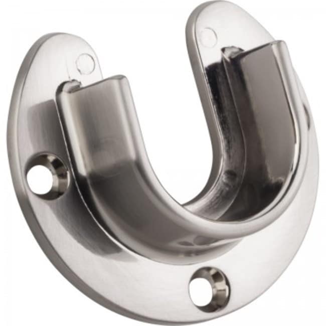 Hardware Resources Open Top Screw In Closet Rod Mounting Bracket for