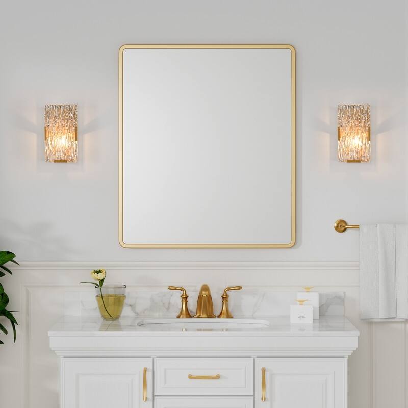 KAWOTI Glam 1- Light Wall Sconce with Textured Glass Shade