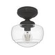 preview thumbnail 2 of 6, Hunter Saddle Creek 1 Light Contemporary Schoolhouse Flush Mount Ceiling Light - Bathroom, Hallway, Bedroom, Entry - Damp Rated!