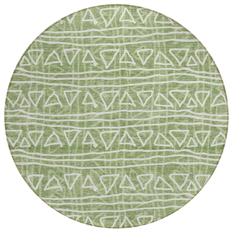 HomeRoots Geometric Transitional Rectangle Outdoor Rug