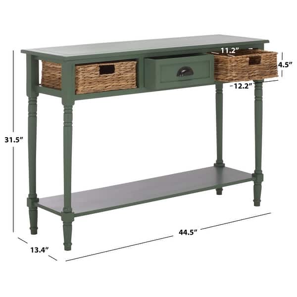 dimension image slide 0 of 5, SAFAVIEH Christa Console Storage Table - 42"W x 14"D x 32"H
