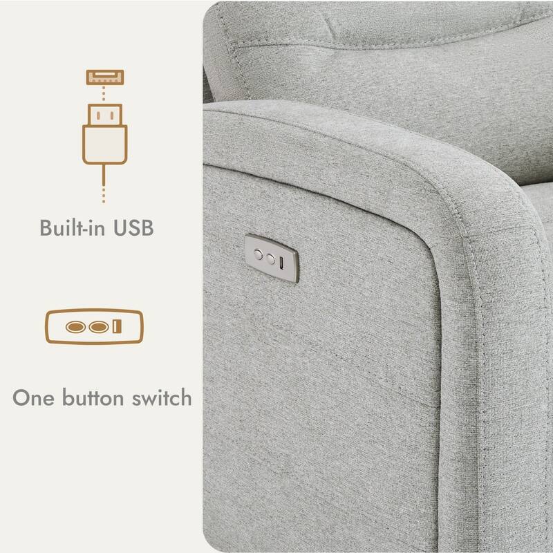 Spruce & Spring Cheryl Power Glider Swivel Rocker Recliner Chair Nursery Recliner