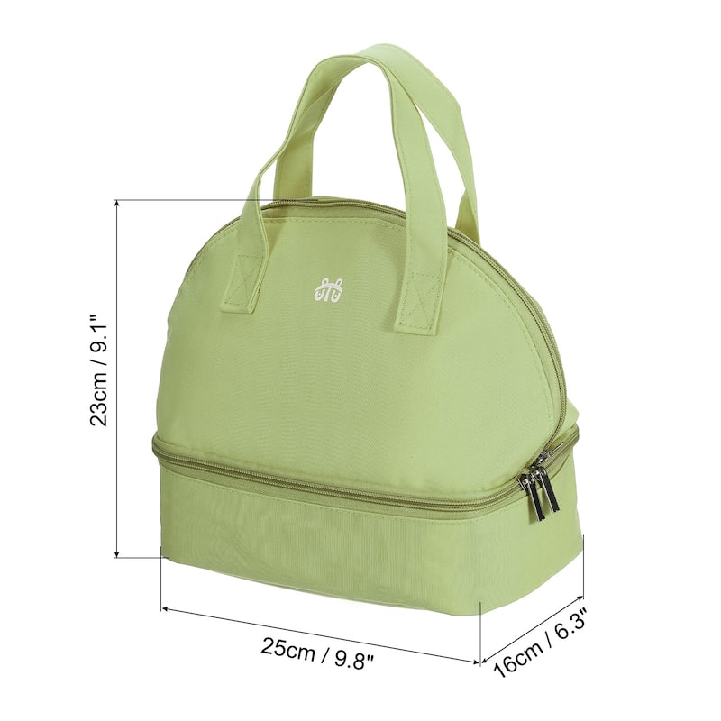 Lunch Box for Women/Men, Insulated Cooler Lunch Bag, 9.1x6.3x9.8 Inch - Light Green