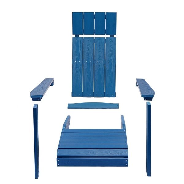 LUE BONA Outdoor Traditional Curve-back Plastic Adirondack Chair