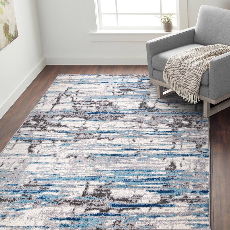 World Rug Gallery Vintage Abstract Modern Area Rug