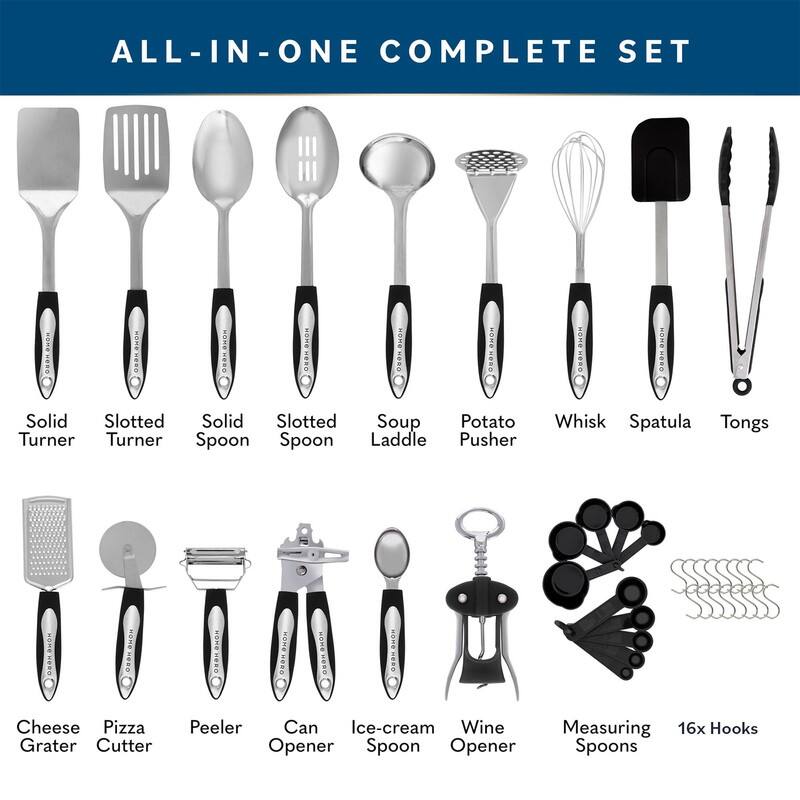 41 Pcs Stainless Steel Kitchen Utensils Set - 41 PCS