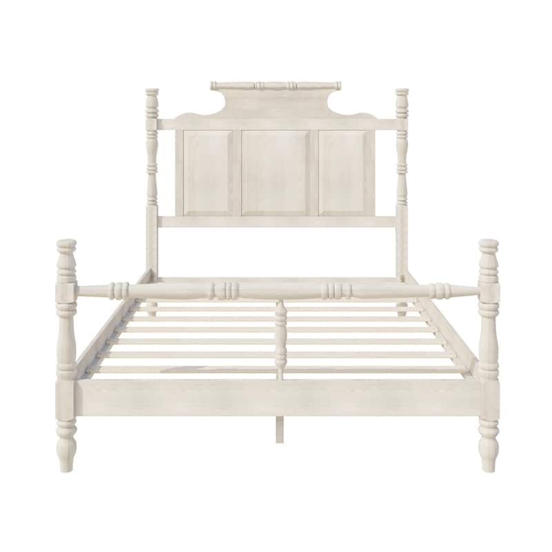 Modern Wood Four Poster Platform Bed