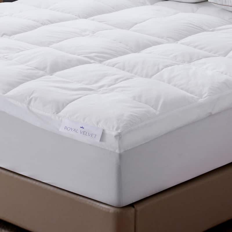 Royal Velvet Cotton Cover 5 Inch Featherbed - White