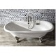 preview thumbnail 9 of 9, Kingston Brass Aqua Eden 72" Clawfoot Cast Iron Soaking Tub with