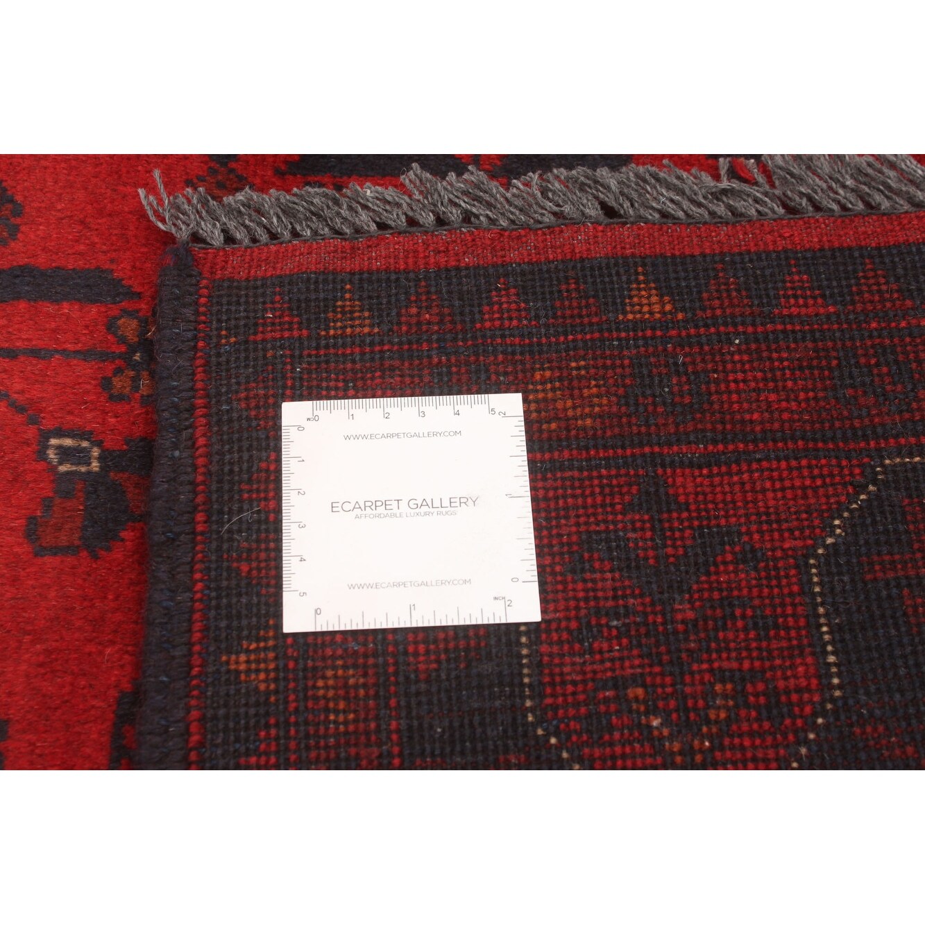 328692 Hand-Knotted Wool Rug Bedroom eCarpet Gallery Area Rug for Living Room Finest Khal Mohammadi Bordered Red Rug 4'3 x 6'3 