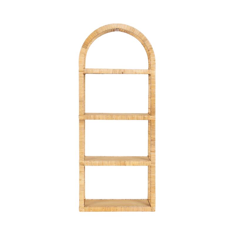 Kate and Laurel Rahmati Rattan Wall Shelf