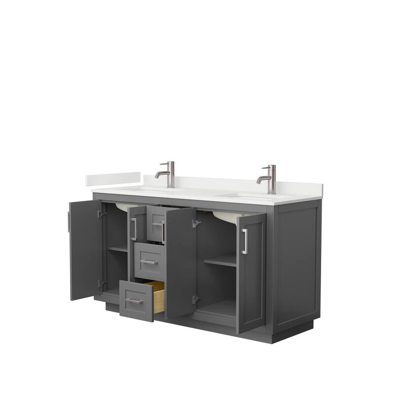 Miranda 60-inch Double Vanity, Quartz Top