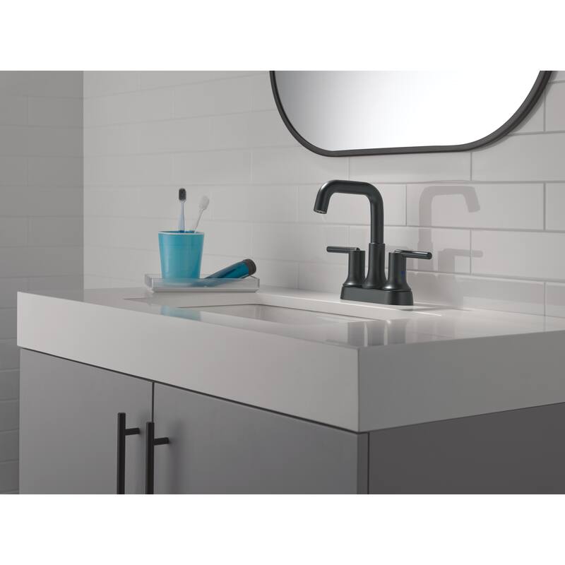 Delta 2554-MPU-DST Trinsic 1.2 GPM Centerset Bathroom Faucet with Push