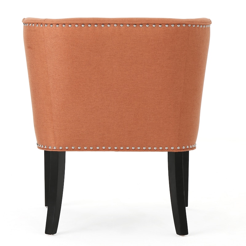 Orange 28" Accent Chair with Waffle Stitching
