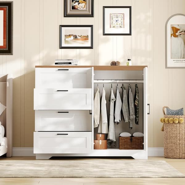 dresser closet 6 Drawer Dresser,6 Drawers Cabinet Tall Chest Of Drawers Closet Organi main image 1