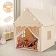 preview thumbnail 2 of 13, Breathable Kids Play Tent with Mesh Windows and Star Lights - 41.5" x 48" x 53.5" (L x W x H)