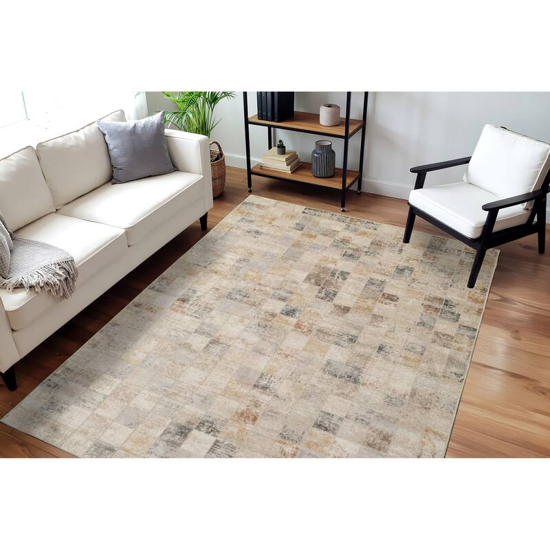 Dynamic Rugs Charlotte Traditional Area Rug - 5'3"x7' - Ivory/Beige/Grey