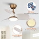 preview thumbnail 30 of 33, 28" Black Modern Dimmable LED Ceiling Fan with Light and Remote