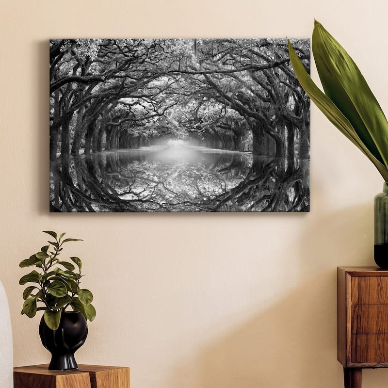 Oak Alley Reflection Premium Gallery Wrapped Canvas - Ready to Hang