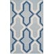 preview thumbnail 29 of 28, SAFAVIEH Handmade Flatweave Dhurries Vikki Modern Moroccan Wool Rug 2'6" x 4' - Light Blue/Dark Blue - Rectangle