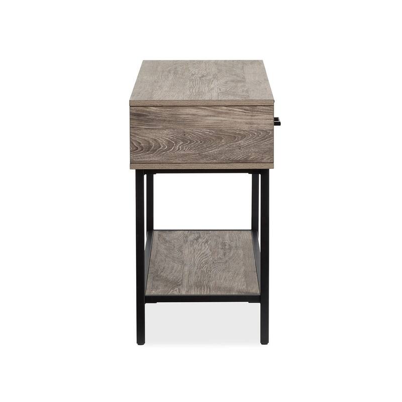 Magnussen Home Fenwick Whitetail Brown and Smoke Glass Rectangular Sofa Table - 48''W x 16''D x 28''H