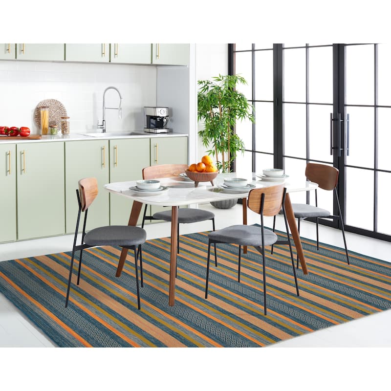 SAFAVIEH, Handmade Flatweave Montauk Conchita Stripe Cotton Rug