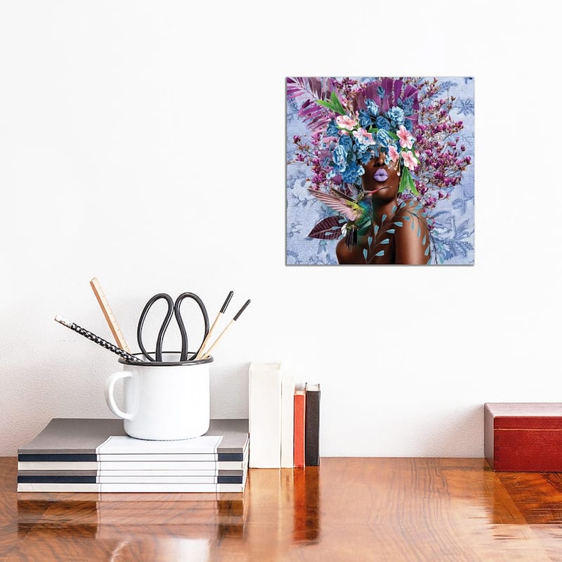 iCanvas "Women In Bloom - Purplicious" by Yvonne Coleman Burney Canvas Print - 12x12x1.5