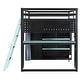 preview thumbnail 61 of 64, Wood Full Size Loft Bed with Blackout Curtains and RGB Lights, Gaming Loft Bed with Desk & Shelves