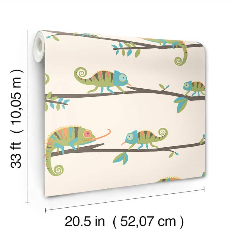 Advantage Chameleon Family Green Canopy Stroll Wallpaper