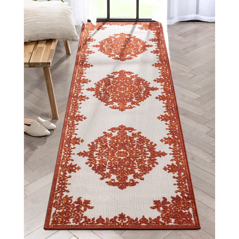 Well Woven Dorado Arid Modern Indoor Outdoor Medallion Area Rug