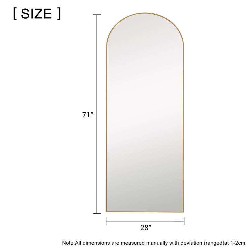 Arched Mirror Full-length Floor Mirror with Standing