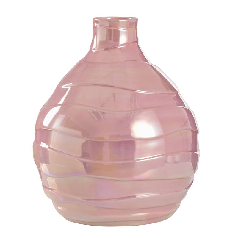 StyleCraft Norman Wyatt Home - Ceramic Vase - Pearlescent - Pink - 13"