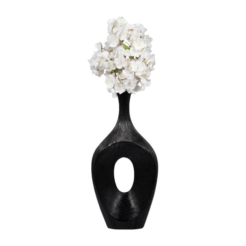 Sagebrook Home Ceramic 19" Open Cut Vase, Oval, 19"H