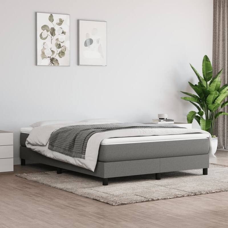 vidaXL Spring Mattress Bed-in-a-Box Single Bed Foam Mattress Medium Hardness - White and dark gray - Full