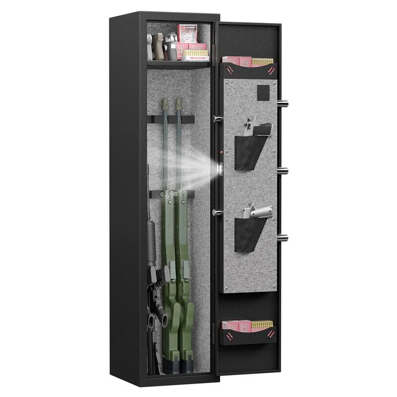 3-4 Gun Safe for Rifles&Pistols,High Security Metal Rifle Safe Locker