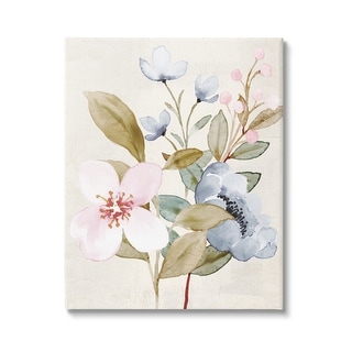 Stupell Soft Pastel Flowers Canvas Wall Art Design by Kim Allen - Bed ...