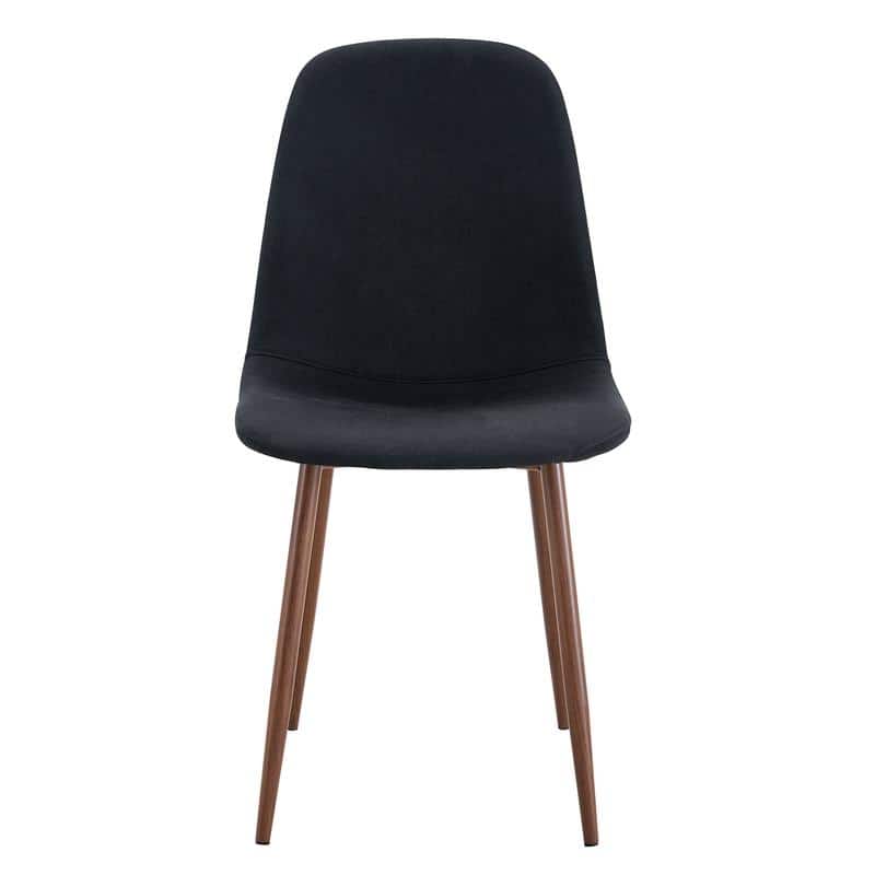Set of 4 Luxury Dining Chairs – High-Resilience Linen-Cotton Upholstery with Sleek Metal Legs for Timeless Elegance‌